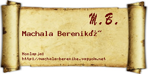 Machala Bereniké névjegykártya